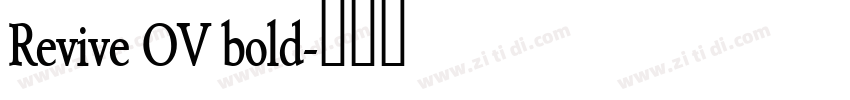Revive OV bold字体转换